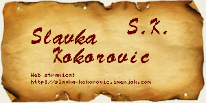 Slavka Kokorović vizit kartica